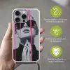 Portret - Vrouw - Zonnebril - Verfdruppels Hoesje iPhone 16 Pro Max met koord klein -sfeer2_NL