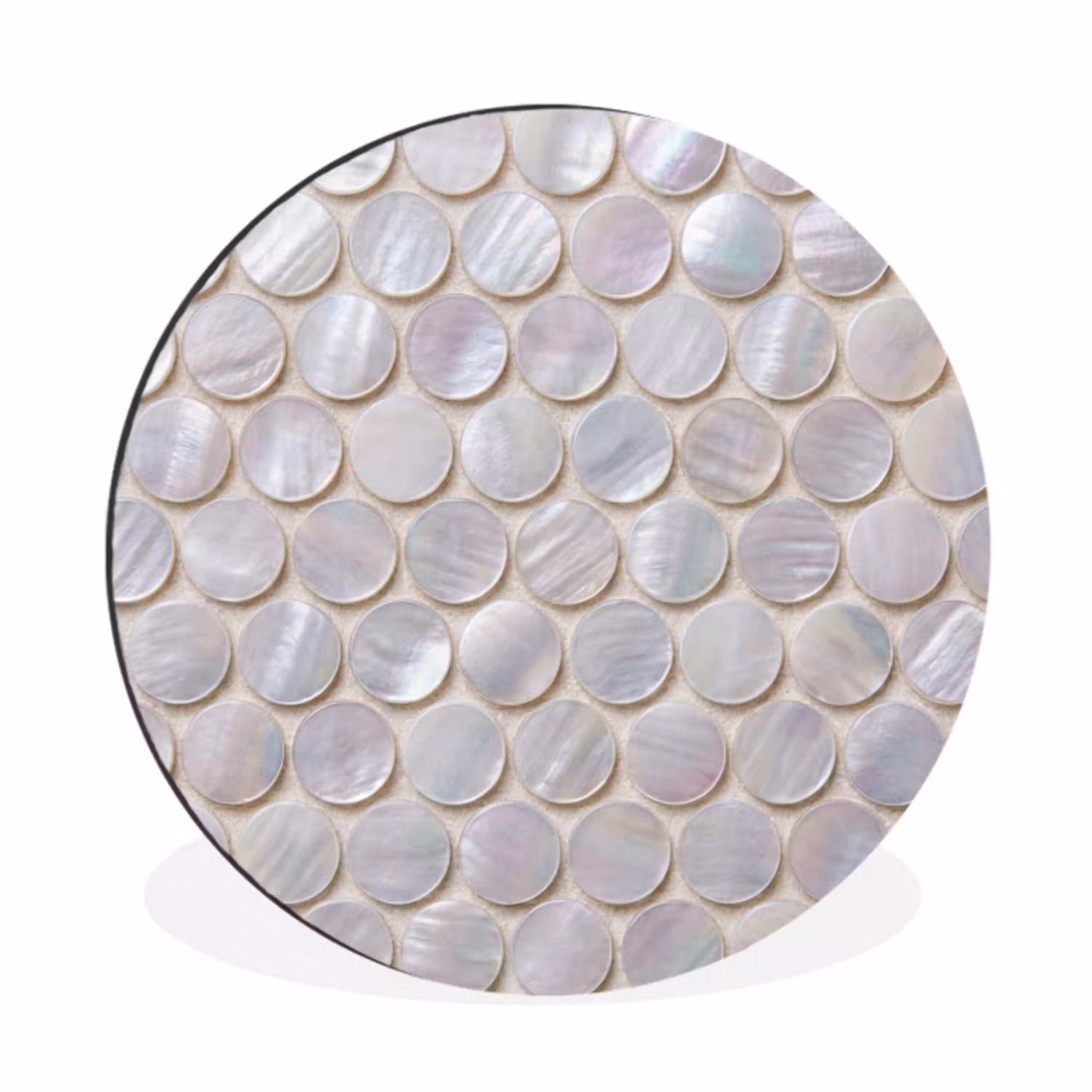 Patroon - Cirkels - Abstract - Modern - Wit Wandcirkel aluminium klein -3d