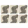 Golvend - Lijnen - Abstract - Silhouet onderzetter kurk middel -3d