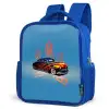 Hotrod flames Kinderrugzak - Blauw middel -schuin