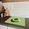Minimalistisch - Kopjes - Matcha -Groen Inductie beschermer vinyl 3mm middel -sfeer3