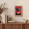 Amor - Hond  - Hartje - Rood Light Box met kabel (Tafellamp) klein -sfeer2