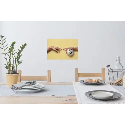 Klassiek - Kunst - Humor Muursticker klein -eettafel