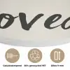 Minimalistisch - Beige - Love Akoestische PET Vilt - Rond klein -closeup_NL