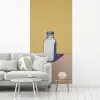 Glazen - Fles - Illustratie - Melk fotobehang vinyl groot -woonkamer