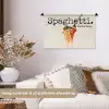 Spaghetti - tomatensaus - Parmezaanse kaas Wandkleed katoen klein -sfeer1