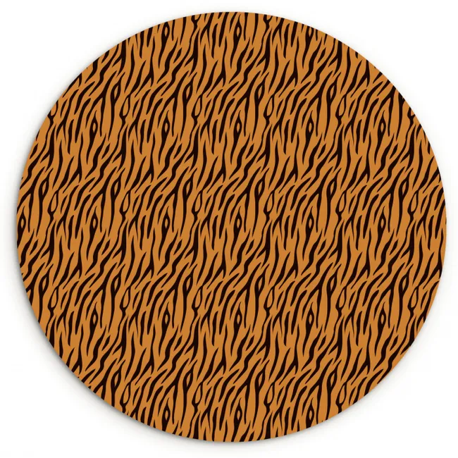 Dier - Oranje - Tijger Wandcirkel plexiglas klein 852 -3d