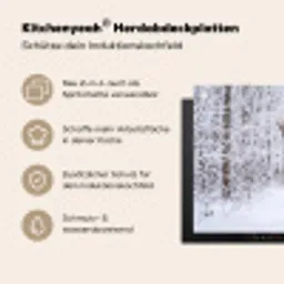 Hert - Winter - Bos - Natuur - Wit Inductie beschemer met haakjes klein -ky-usp-de