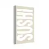 Sushi - Eten - Decoratie - Vintage aluminium wit klein -3d