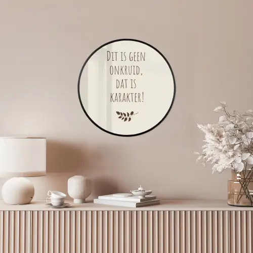 Bruin - Minimalistisch - Quote - Zomer Fotolijst rond zonder passe partout klein -sfeer3