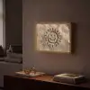 Gezichtje - Zon - Zand - Getekend Light Box met batterij (Wandlamp) middel -sfeer1