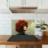 Vrouw - Appels - Rood - Bladeren keuken achterwand spatscherm klein -sfeer2