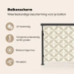 Patroon - Klassiek - Beige Balkonbeschermer Duitsland klein 596 -specs_NL