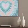 Hartvormig - Tie dye - Pasteltinten - Lichtgroen PET vilt klein -sfeer6_closeup