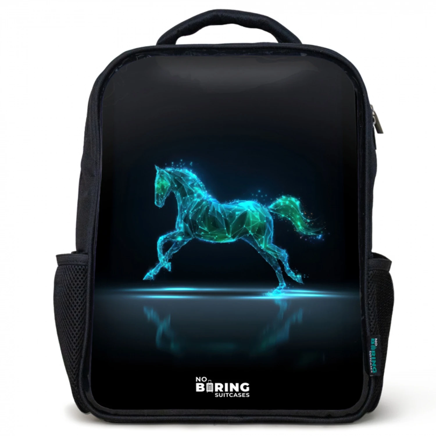 Futuristisch galopperend paard Rugzak - Zwart middel -3d