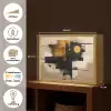 Abstract - Zwart - Goud - Modern Light Box met batterij (Wandlamp) middel -USP_websiteoverzichtNL