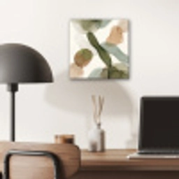 Abstract - Vormen - Modern - Kunst - Groen - Bruin aluminium wit klein -sfeer5