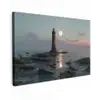 Vuurtoren - Stenen - Water - Maan canvas 2cm klein -z3d