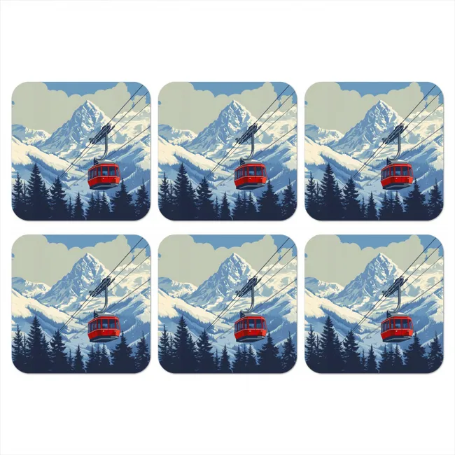Coaster - Cable car - Snow - Mountain scenery