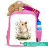 Dier - Natuur - Hamster Kinderrugzak - Roze middel -inhoud_NL