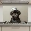 Kokskleding - Zwart - Hondje keuken achterwand spatscherm klein -3d_website