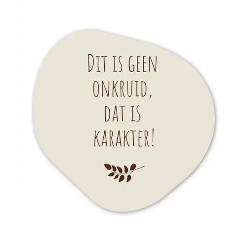 Bruin - Minimalistisch - Quote - Zomer Wandcirkel Organisch Plexiglas middel -3d