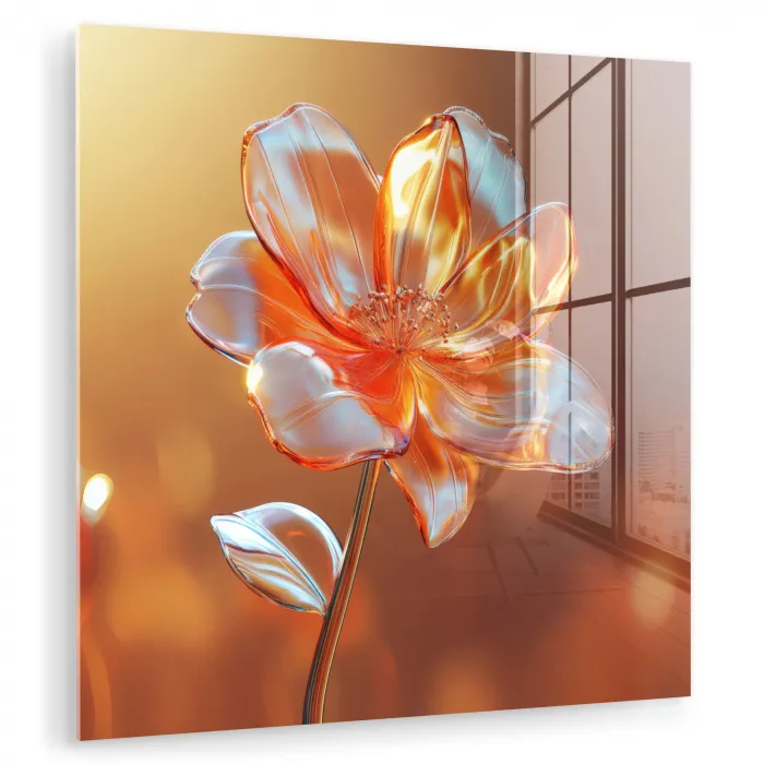 Glazen - Bloem - Zonlicht plexiglas 5mm klein -zzzproduct_nieuw