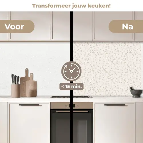 Bloemen - Motief - Zacht keuken achterwand 2 middel 871 -voor-na2_NL