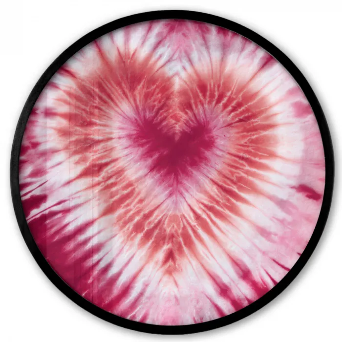 Hartvorm - Roze - Tie dye Fotolijst rond zonder passe partout klein -3d