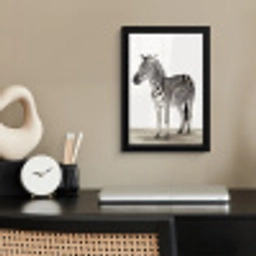 Zebra - Meisjes - Dieren - Kinderen - Jongens fotolijst zwart zonder passe partout klein -sfeer1