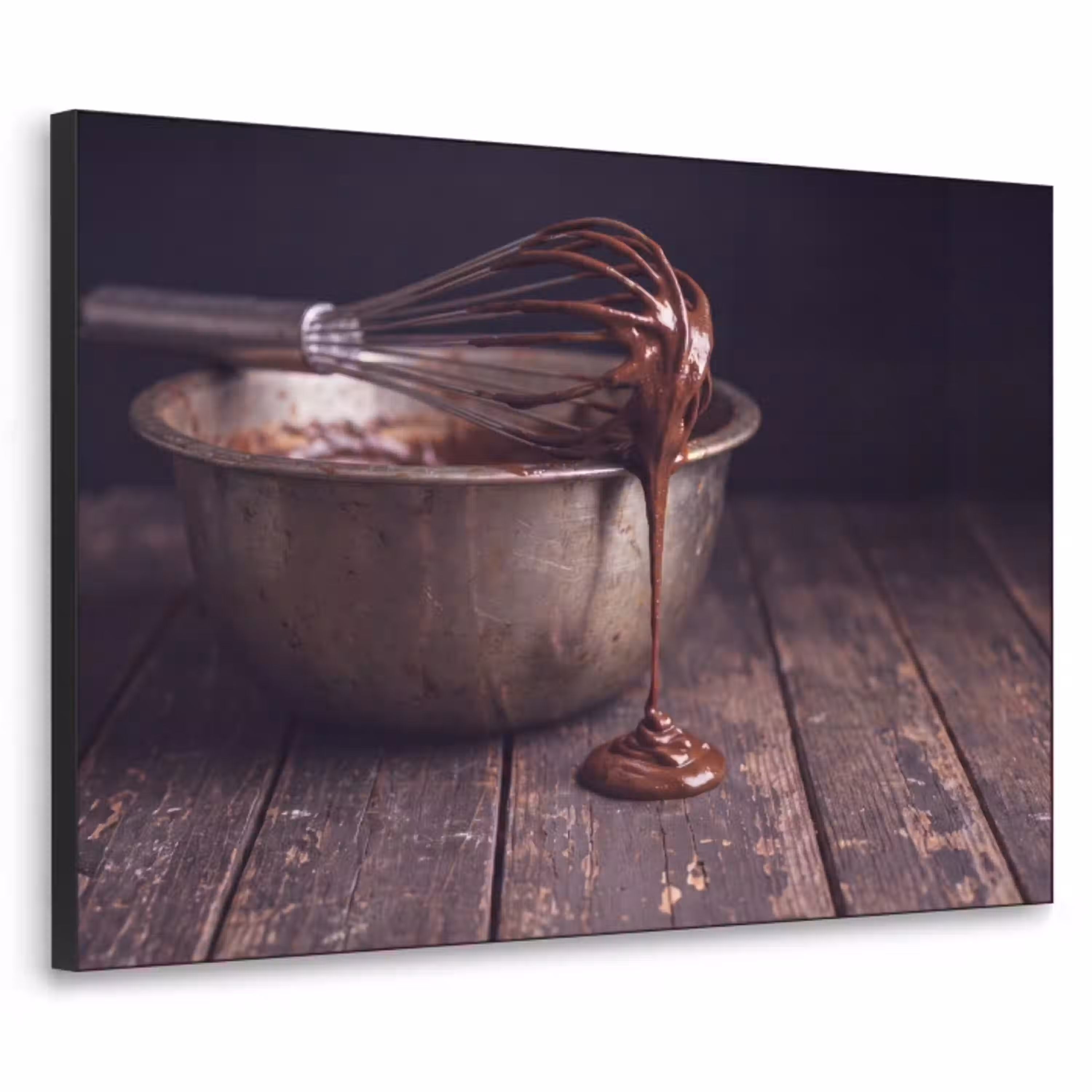 Chocolade - Beslag - Eten Textielframe zwart klein -3d