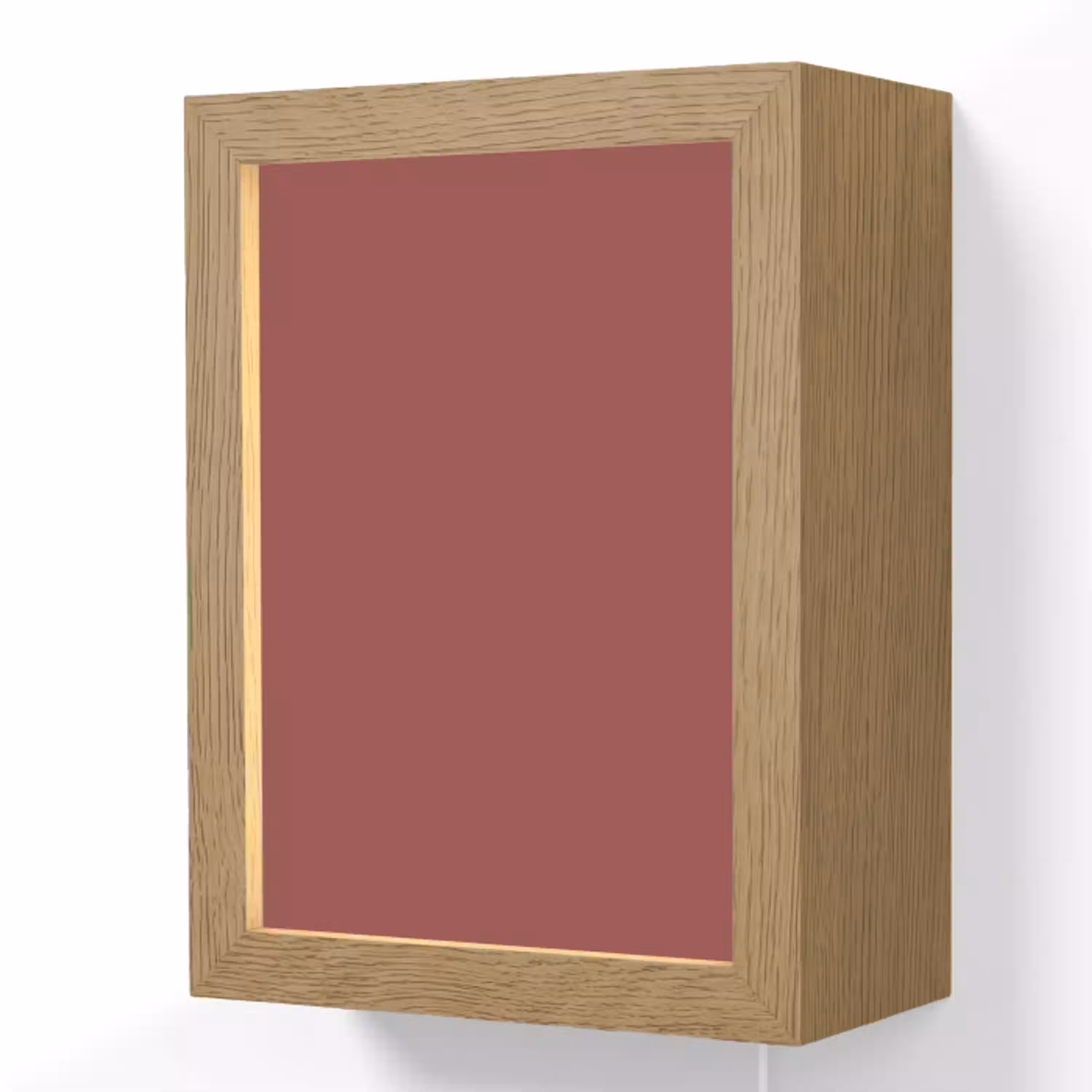 Barn - Antique - Rood Light Box met kabel (Wandlamp) klein 929 -3d
