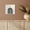Minimalistisch - Zwarte boog - Gouden cirkel plexiglas 5mm klein -sfeer5