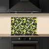 Groen - Geel - Camouflage - Patroon keuken achterwand spatscherm klein 900 -sfeer1