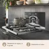 Wasbeer - Cute - Pasta - Tafelkleed - Zwart - Wit keuken achterwand spatscherm klein -usp_ES