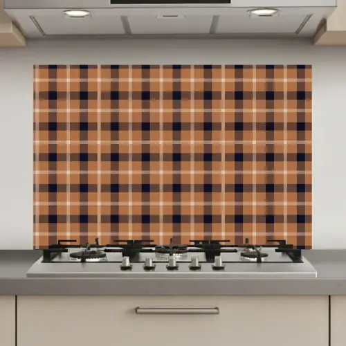 Plaid - Patroon - Vierkant - Bruin keuken achterwand spatscherm klein 900 -3d_website
