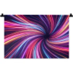 Abstract - Swirl - Futuristic - Neon Wandkleed katoen klein -zz3d