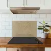 Beige - Marmer - Witte aders keuken achterwand spatscherm klein 900 -sfeer2