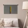 Potlood - Schilderij - Geel Wandkleed katoen klein -sfeer4