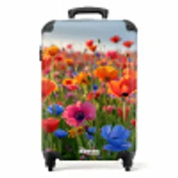 Veld met kleurrijke klaprozen NBS - Handbagage koffer - Unisex middel -productfoto_recht