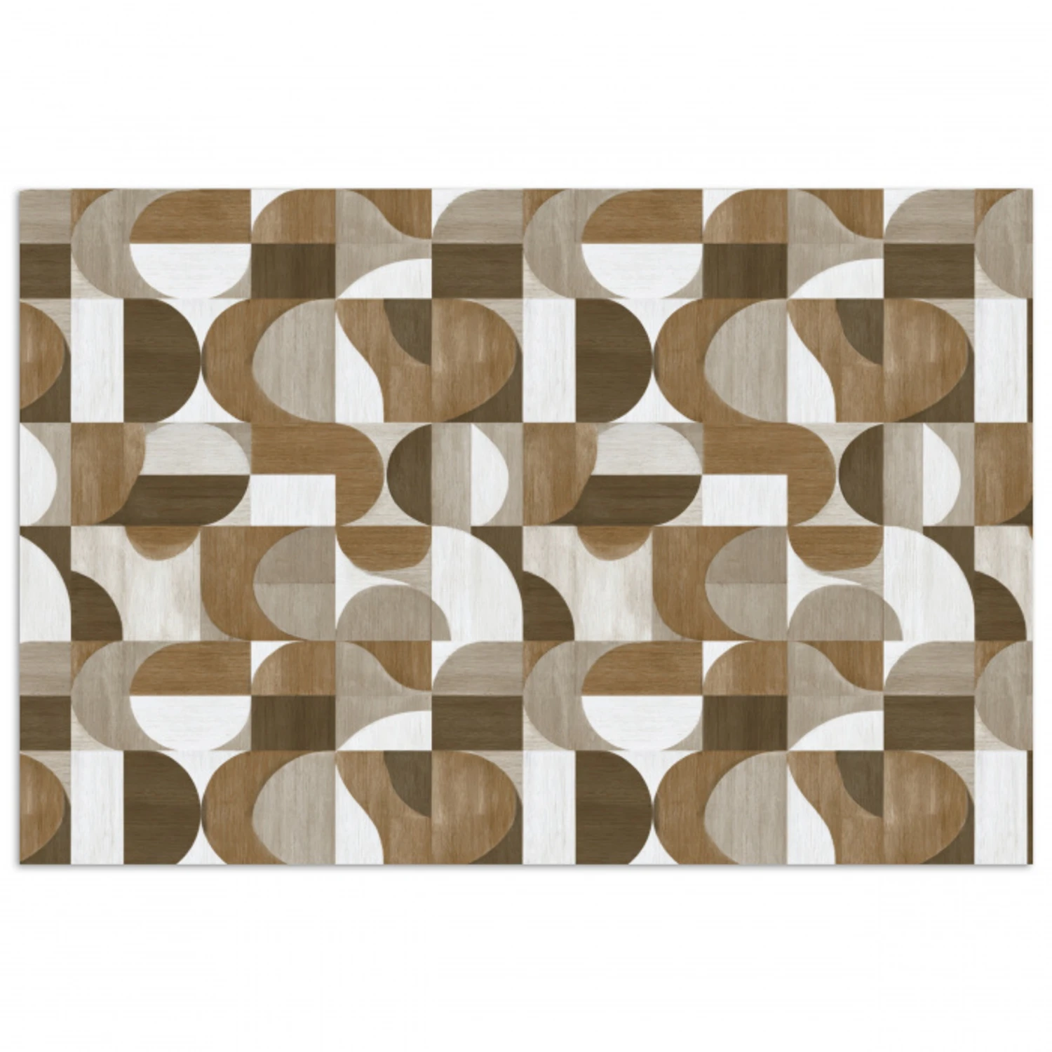Abstract - Retro - Bruin poster papier klein 62 -3d