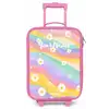 Madeliefjes op regenboogachtergrond Kinderkoffer - Roze klein -zz3dotto