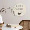 Vlees - Minimalistisch - Beige - Quote Wandcirkel plexiglas klein -sfeer4