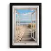Raam - Zee - Kust - Natuur - Doorkijk - Strand - Waddenzee fotolijst zwart zonder passe partout klein -3d
