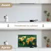 Wereldkaart - Groen - Goud keuken achterwand spatscherm klein -voor_na_FR