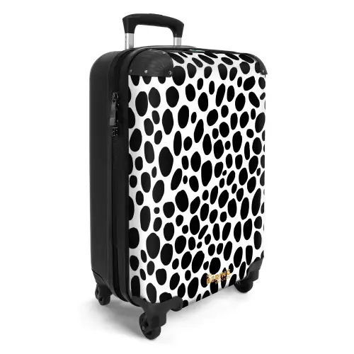 Organisch verspreide ovalen over een witte plattegrond NBS - Handbagage koffer - Volwassenen Unisex middel -productfoto_3d