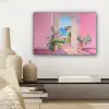 Roze - Buiten - Verf canvas 2cm klein -sfeer6
