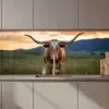 Longhorn - Landschap - Zonsondergang keuken achterwand 2 middel zz_3dshopping