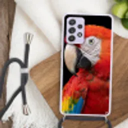 Ara - Portret - Rood Hoesje Samsung Galaxy A52 5G met koord klein -sfeer4