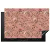 Botanisch - Bloemen - Roze Inductie beschermer vinyl 3mm klein 276 -3d